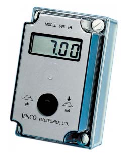 Jenco 2-Wire pH Transmitter, DC, Nema 4 Case, LCD Display (pH, 4-20 mA Output)