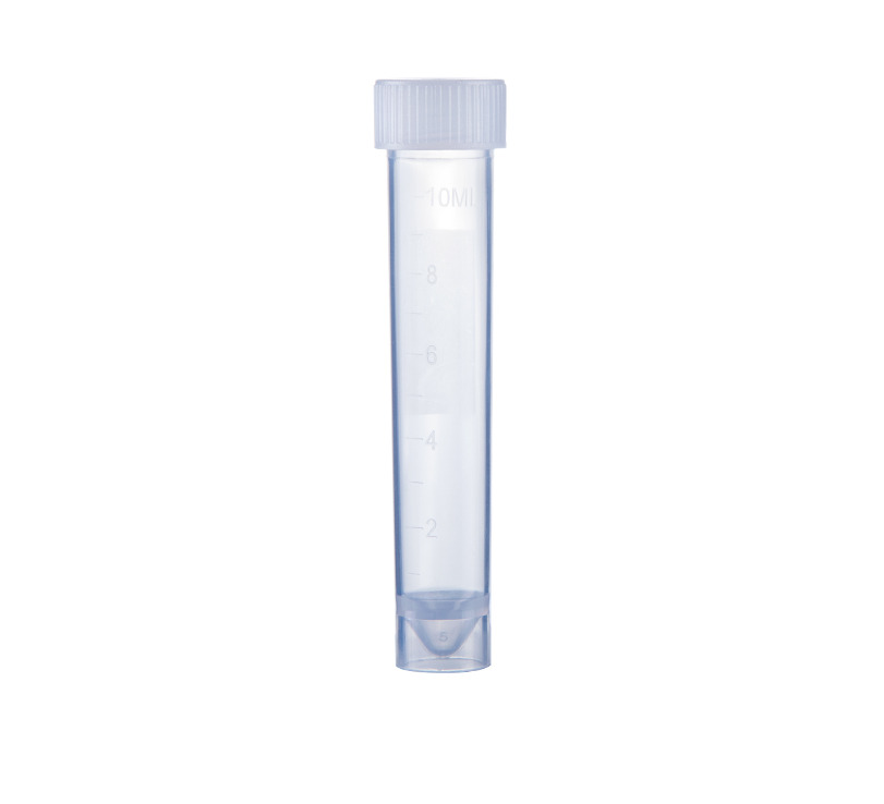 5mL Graduated Transport Tube with Blue Seal Screw Cap. Pre-assembled. Conical Bottom. Self Standing. Non-Sterile 100 pcs/bag. 10bags/carton